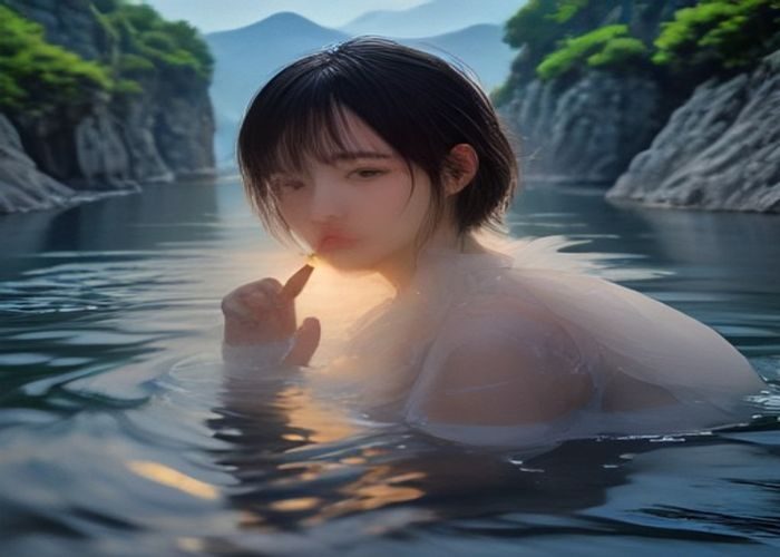 复古胶片质感的韩国街景插画，色调偏暖黄，营造年代怀旧氛围